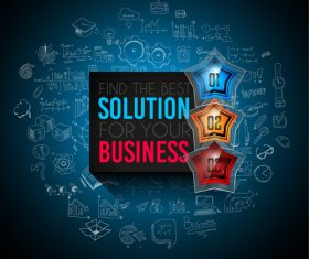 Solution for your business information background vector
