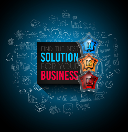 Solution for your business information background vector
