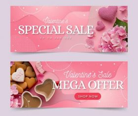 Speclal sale valentine banner vector