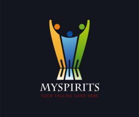 Spirits logo design vector