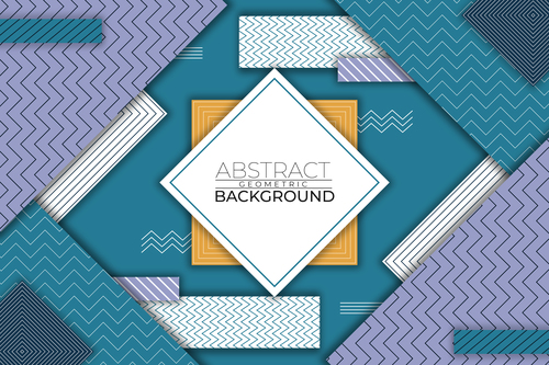 Square abstract geometric vector background style