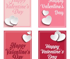 Sticker heart shaped greeting card vector
