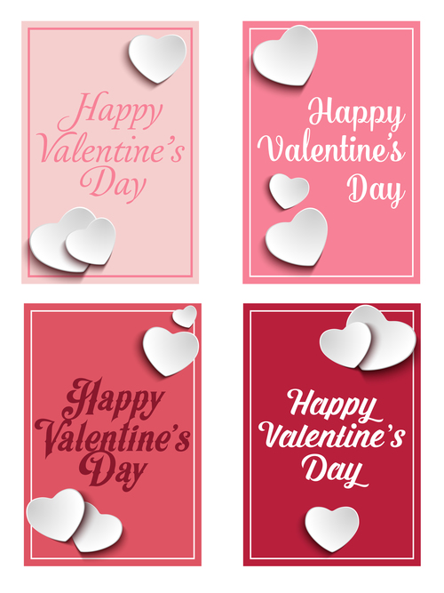 Sticker heart shaped greeting card vector