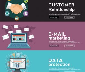 Successful cooperation information banner vector