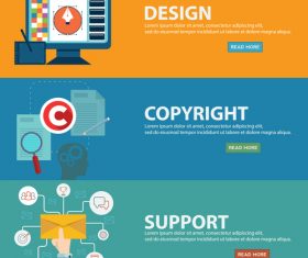 Support copyright information banner vector