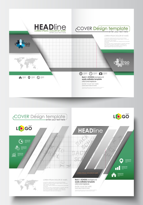 Table annual report brochure vector