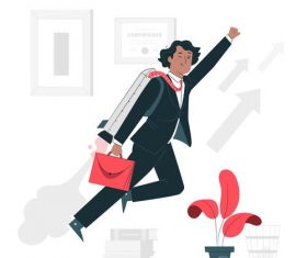 Takeoff cartoon illustration vector