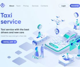 Taxi service concept vector