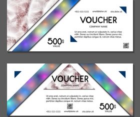 Template gift card voucher vector