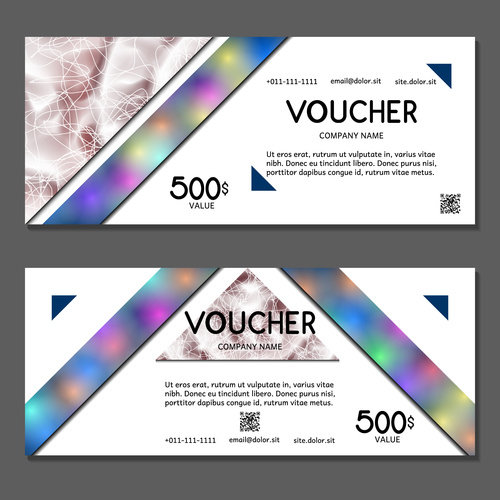 Template gift card voucher vector