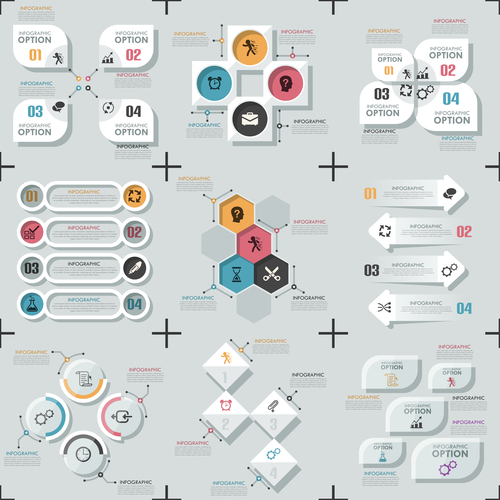 Templates of Infographics element vector