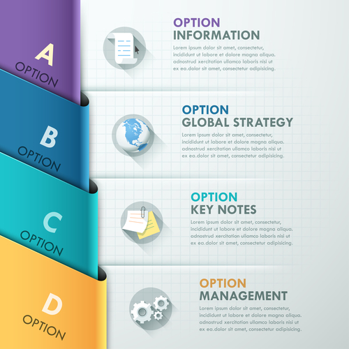 Templates of Infographics option vector