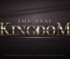 The real kingdom 3d editable text vector