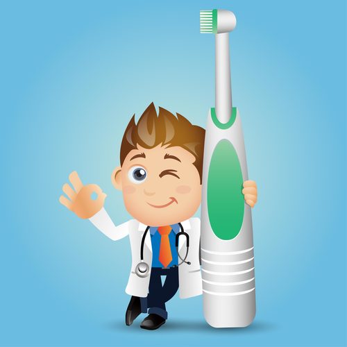 Tooth brushing is important cartoon vector