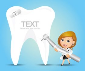 Tooth health cartoon vector