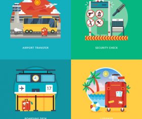 Transportation flat template vector