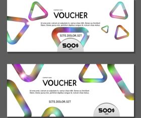 Triangle background gift card voucher vector