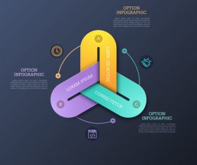 Triangle infographics options vector