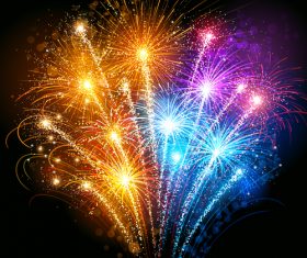 Tricolor firework vector