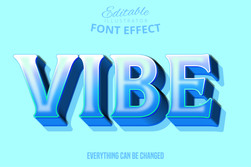 VIBE text style effect vector