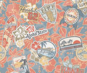 Vacation label vector