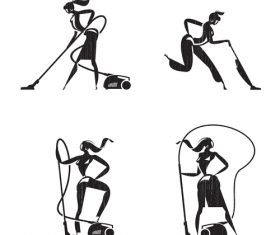 Vacuum cleaner icons Vector format