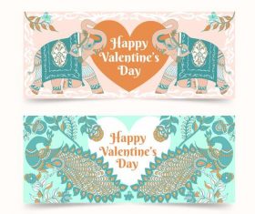 Valentines Day banner design template