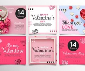 Valentines Day card design vector