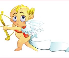 Valentines Day cartoon icon cupid vector