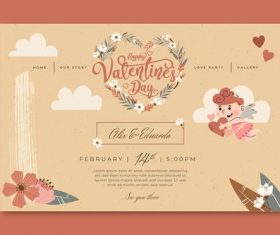 Valentines Day postcard vector