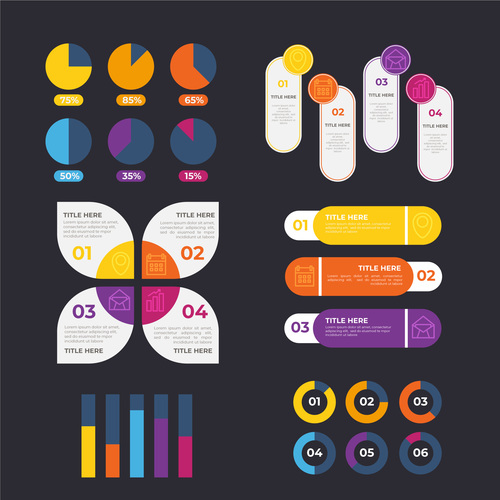 Various classification infographic vector