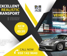 Vehicle web banner vector