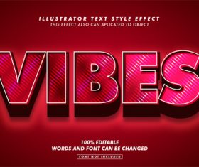 Vibes illustrator text style effect