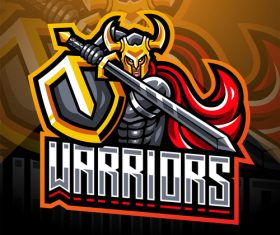 Warriors game icon design vector