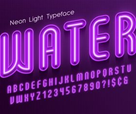 Water and alphabet illustrator text style effect vector