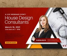 Webinar banner invitation template vector
