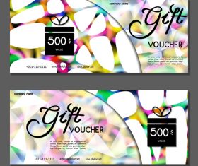 White blue gift card voucher vector