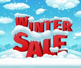 Winter promotion illustration vector