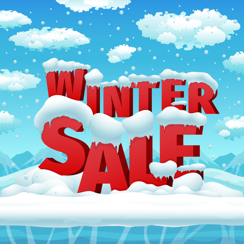 Winter promotion illustration vector