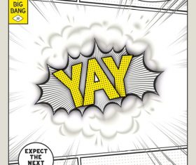 YAY comic bang vector