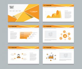 Yellow chart information vector