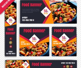 Yummy food poster vector
