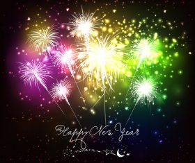 happy new year fireworks background
