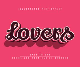 3d brown style text effect vector