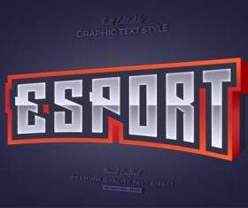 3d graphic text style vector