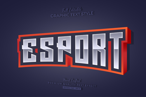 3d graphic text style vector