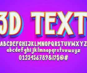 3d text style vector