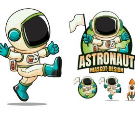 Astronaut mascot design vector