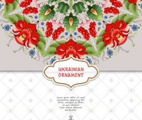 Backgrounds with red and green ornaments in vector