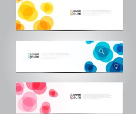 Banner colorful circle vector